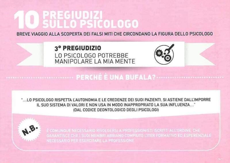 3° Pregiudizio – lo psicologo manipola la mente!