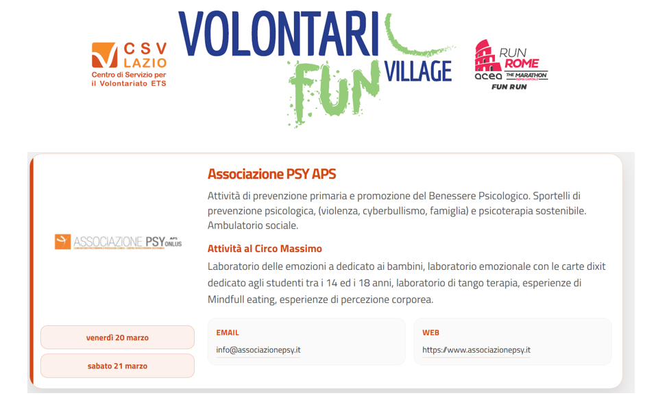 Volontari Circo Massimo – Fun Run